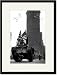 Black Framed/Matted Print 17x23, A British Tank on Fifth Avenue