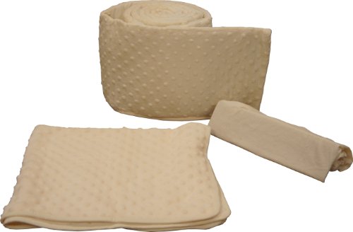 Tadpoles Dimple Velour Portacrib Set - Natural product image