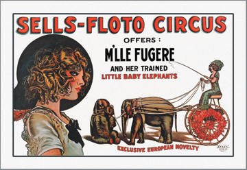 Childrens Toyshop  Sporting Goods : Sells-Floto Circus 12x18 Giclee on canvas