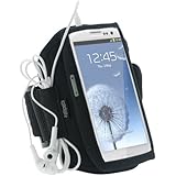 iGadgitz Black Neoprene Sports Gym Jogging Armband for Samsung Galaxy S3 III i9300 Android Smartphone Cell Phone (Compatible with all carriers incl AT&T, Sprint Nextel, T-mobile & Verizon Wireless)