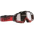 Thor MX Hero Painted Adult Off-Road Motorcycle Goggles w/ Free B&F Heart Sticker Bundle - Trans Red/Black