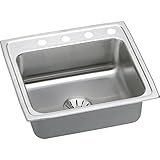 Elkay DLR221910PDMR2 18 Gauge Stainless Steel 22 x 19.5 x 10.125 Single Bowl Top Mount Kitchen Sink 