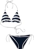San Diego Chargers Women's Blue Striped String Bikini
