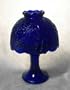 Candleholder Cobalt Blue Glass with Shade Vintage Style