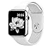 top4cus Apple Watch Band 42mm Soft Silicone Replacement Sport Strap iWatch Band for Apple Watch 42mm Model Series 1 and Series 2 - Medium/Large - White