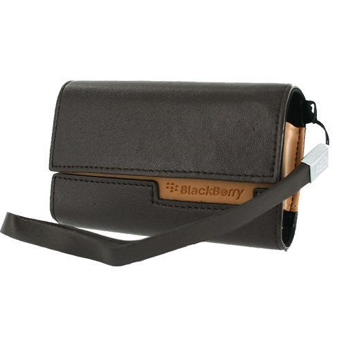 Blackberry Horizontal Pouch in Brown w. Tan Accent for Blackberry Curve 8310 8320 8330 8300 Blackberry 8800 8810 8820 8830