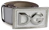 Dolce & Gabbana 95cm White Pebbled Leather Belt BC1071-A1597-80001-95