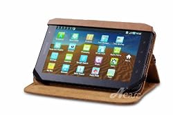 Acase Vintage Acme Brown Leather Case with Stand for Samsung Galaxy Tab P1000 WiFi 3G