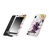 Premium White with Purple and Yellow Flowers Design Snap-On Cover Hard Case ....