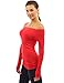 PattyBoutik Women's Off Shoulder Ruched Side Long Sleeve Blouse