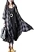 Mordenmiss Women's New Loose Thin Garb Drape Open Front Cardigan L Black Plaid