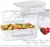 Oggi Snap 'N Seal 3 Piece Container Set, White