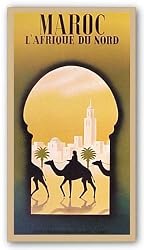 Maroc L'Afrique Du Nord by Steve Forney 36"x20" Art Print Poster