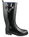 Capelli New York Shiny Solid With Buckle And Gusset Ladies Rain Boot