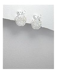 Fruit CZ Earrings In 92.5 Sterling Silver