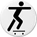 Skateboarder / Skateboarding Skateboard Symbol Sign 2.25