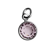 Sterling Silver Crystal June Birthstone for Mother's Charm Pendant