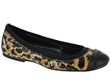 Jessica Simpson Madisen Black/Tan Leopard 7 Womens Shoes