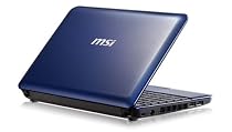 MSI Wind U135 - 10 inch Mini Small MSI Netbook Laptop (Intel Atom N450 1.66GHz, 1GB DDR2 RAM , 160GB HDD , WLAN, Webcam, Windows 7 Starter) MSI Wind U135 - Blue/Black Notebook