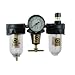 Coilhose Pneumatics 8882AAG Heavy Duty Series Filter, Regulator, and Lubricator Trio Assembly, 1/4-Inch Pipe Size