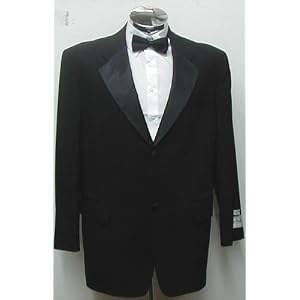 Buy New Mens Six Piece (6pc) Complete Black Tuxedo - Jacket, Pants, Single Breasted Vest, Shirt, Satin... by New Era Factory Outlet