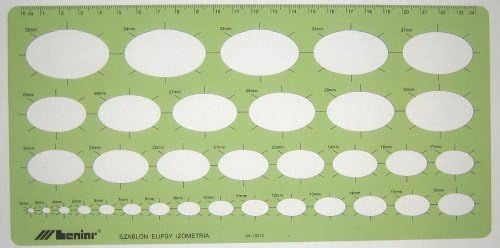 Metric Isometric Ellipse Ellipses Shapes Symbols Drawing Template Stencil