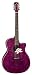 Luna Flora Lotus Acoustic Guitar, Tranz Plum/Quilted Maple