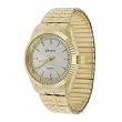 Geneva Platinum Mens Link Stretch Watch
