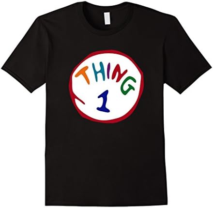 Men's Thing 1 T Shirt - Read Across America Day T Shirt  Small Black