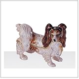 Jewelry Trinket Box with Crystal - Dog Design