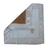 Little Giraffe Blue and Mocha Duo Chenille Blanky