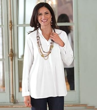 TravelSmith Womens PinTuck Poet Shirt
