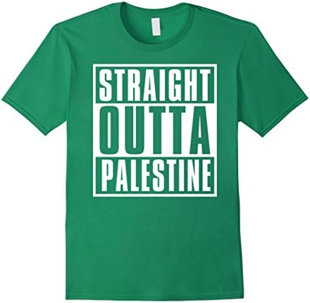 Men's Palestine Shirt - STRAIGHT OUTTA PALESTINE T-Shirt Medium Kelly Green