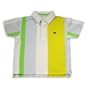Cool Island - Toddler Boys and Boys Short Sleeve Striped Rugby Shirt, Yellow, White, Lime, Light Blue