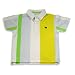 Cool Island - Toddler Boys and Boys Short Sleeve Striped Rugby Shirt, Yellow, White, Lime, Light Blue