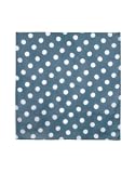 Marc Jacobs Signature Polkadot Chiffon Silk Square Scarf Blue