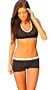 M299 Black and White Sport Bikini Top: M \ Bottom: M