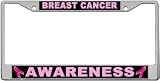 Breast Cancer - Awareness Custom License Plate METAL Frame from Redeye Laserworks