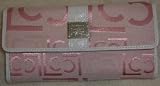 Liz Claiborne Checkbook Wallet Pink Heritage Mosaic Flats