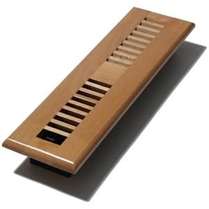 Decor Grates WLBE212-N 2-Inch by 12-Inch Wood Louver Floor Register, Natural Beech