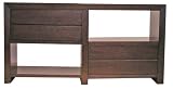 New Pacific Direct Soho Low Shelves with Two Drawers, Wenge