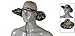 uxcell® Men Wide Full Brim Brown Black Camouflage Mesh Design Fishing Outdoor Sun Hiking Hat Cap