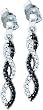 Beautiful White Gold Black and White Diamond Earrings
