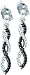 Beautiful White Gold Black and White Diamond Earrings