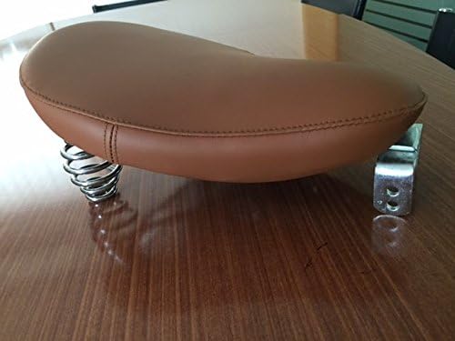 Harley Honda brown Vinyl Solo Seat Dream CA72 CA77 250 305 Cafe Racer Bobber with bracket and springs