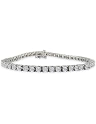 2ct Round Based Diamond Tennis Bracelet in 14k White Gold
