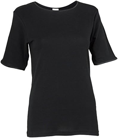 Rosette Women's Undershirt Cami Classic Short Sleeve Crew Neck Tee, 100% Cotton