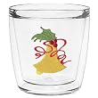 Whimsical Christmas Bell 12 oz Double-Old-Fashioned Insulated Beverage Tumbler, Clear