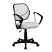 Flash Furniture Mid-Back White Mesh Task Chair and Computer Chair with Arms