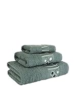 Flor De Algodón Juego De Toallas Vibration (Ceniza)